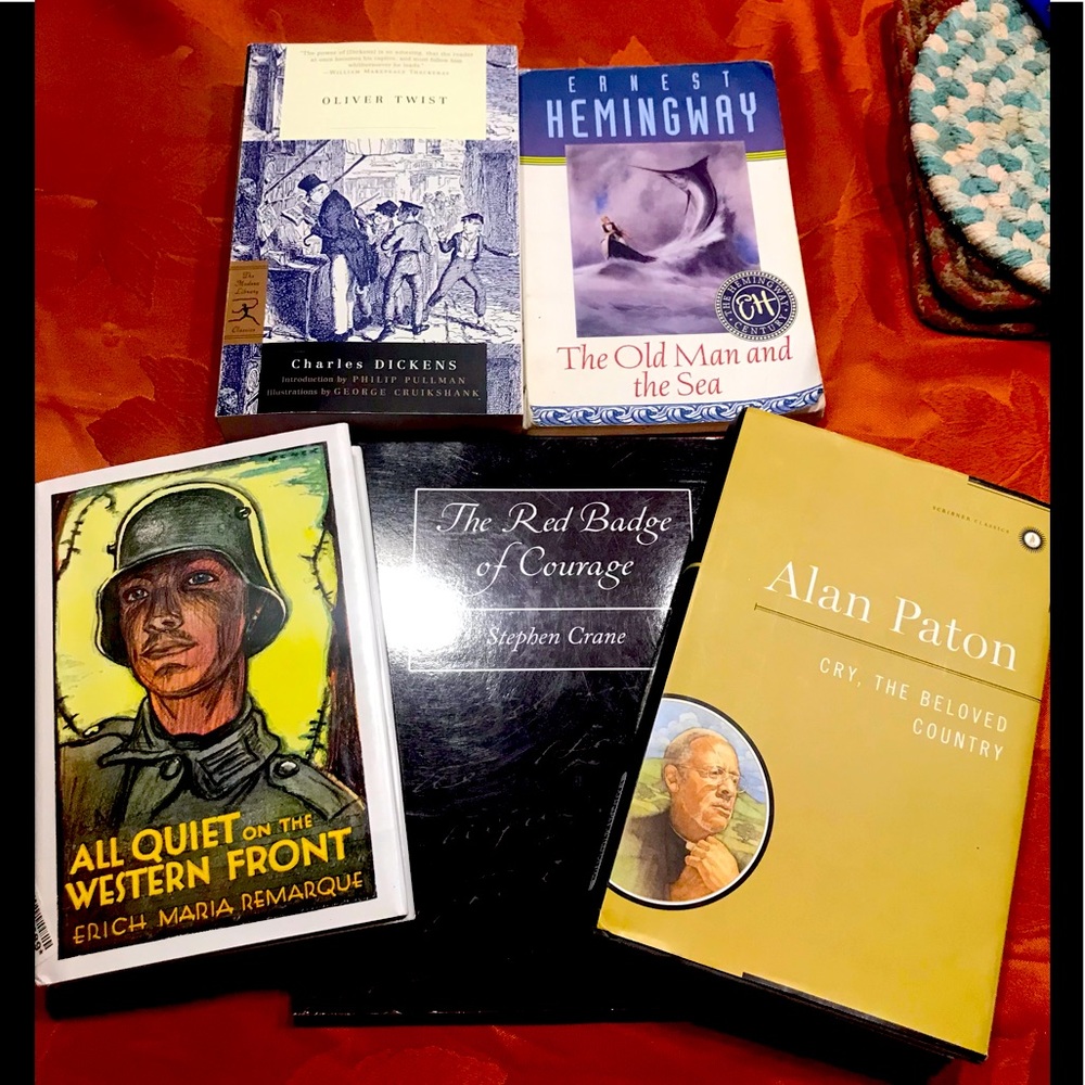 Required College/High School Reading. Set Of 5 Classic Books. 2 Hard/3 Paperback